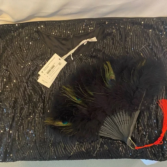 Glamorous Black Sequin Dress - Picture 4 of 10